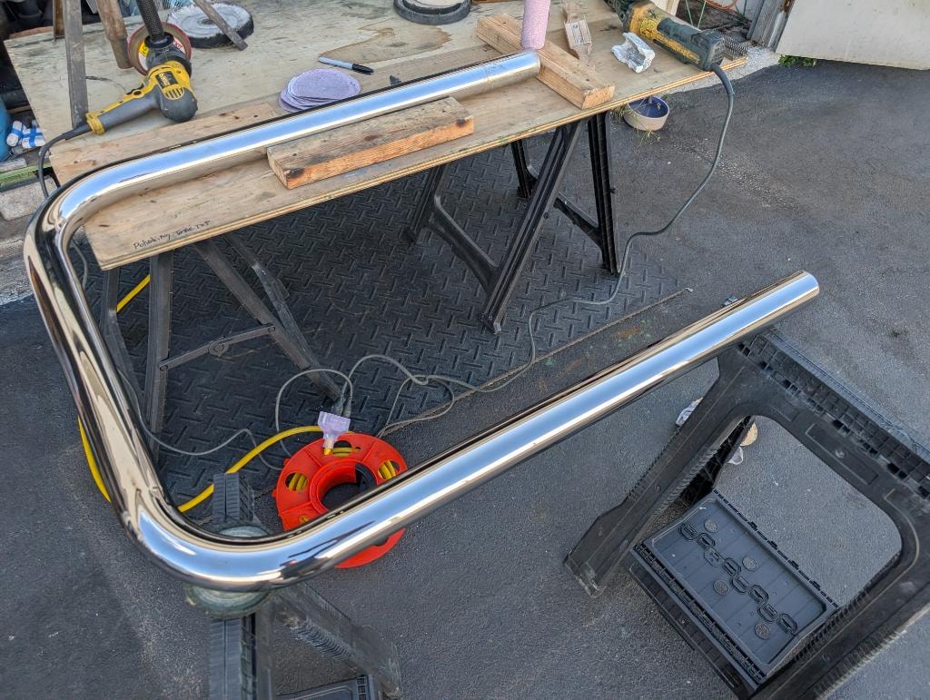 Stainless Handrail — During Repair